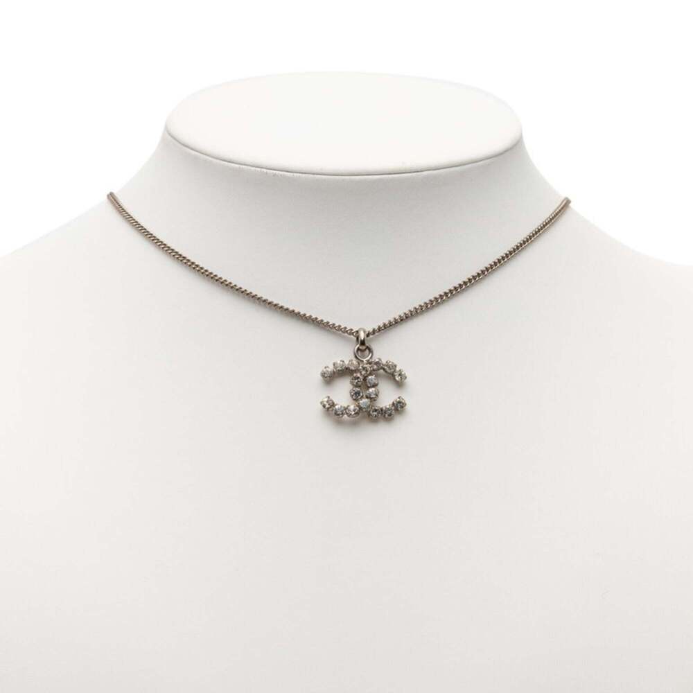CHANEL Authentic Silver Logo Necklace - Picture 6 of 6